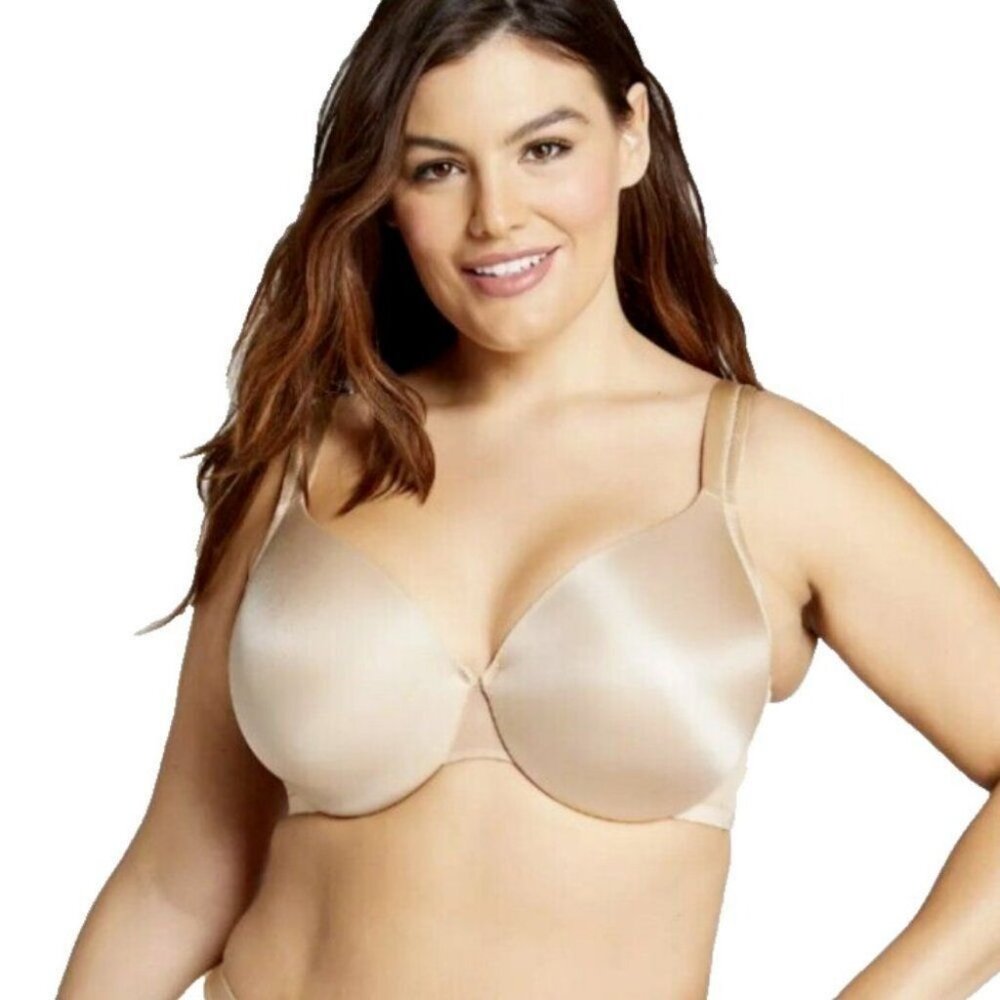 NEW! Lane Bryant Cacique Bra Smooth Satin Full Coverage U/W Size 50C Cafe Mocha